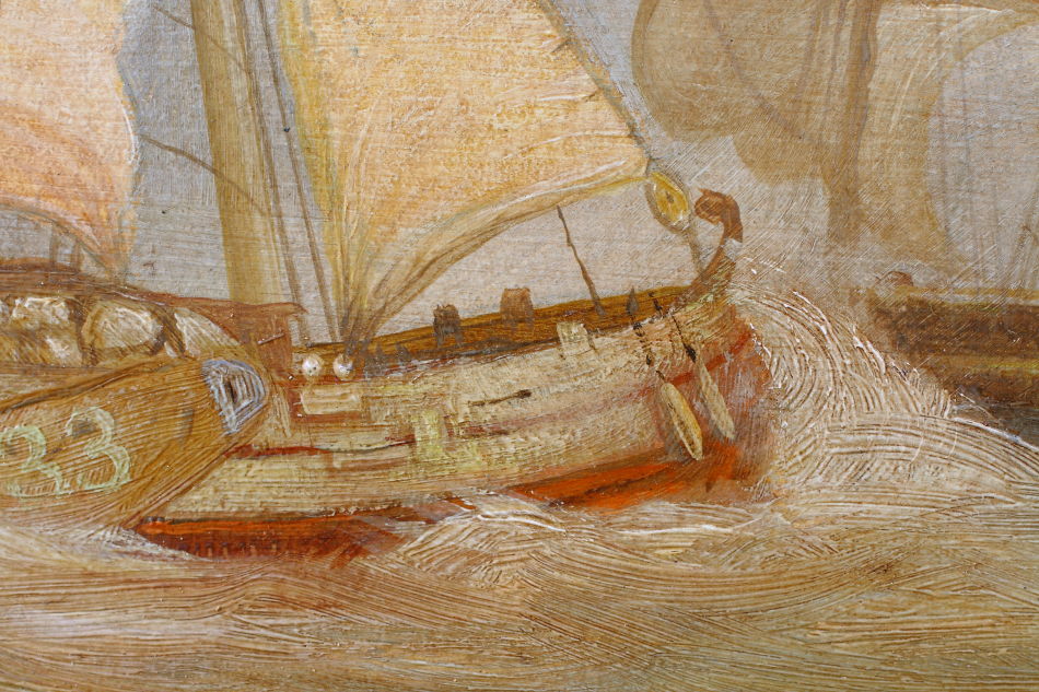 Shipping off Ramsgate / Oil Painting