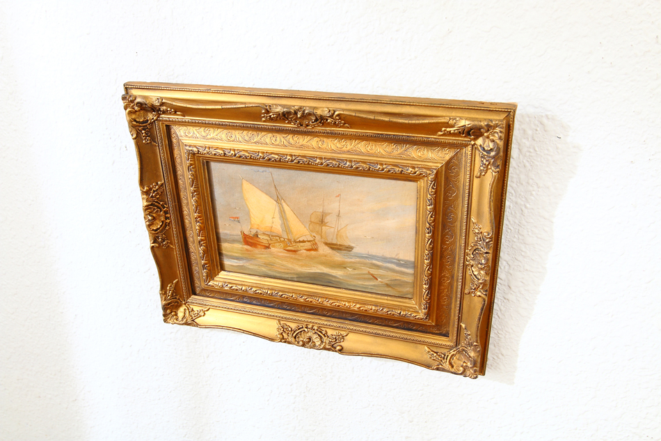 Shipping off Ramsgate / Oil Painting