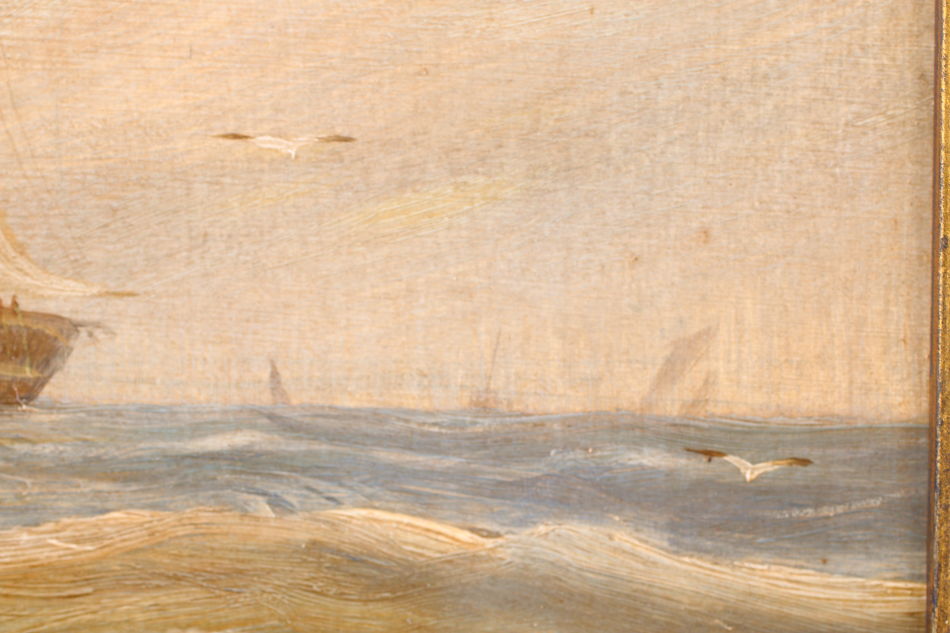 Shipping off Ramsgate / Oil Painting