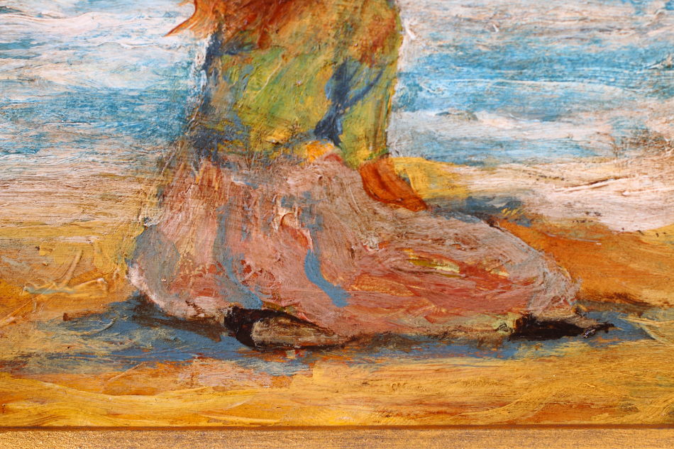 Figures on a Beach / Oil Painting