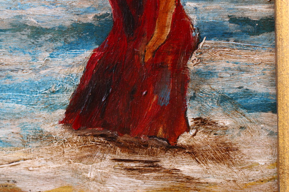 Figures on a Beach / Oil Painting