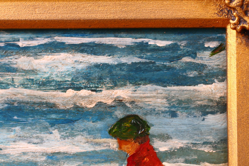 Figures on a Beach / Oil Painting