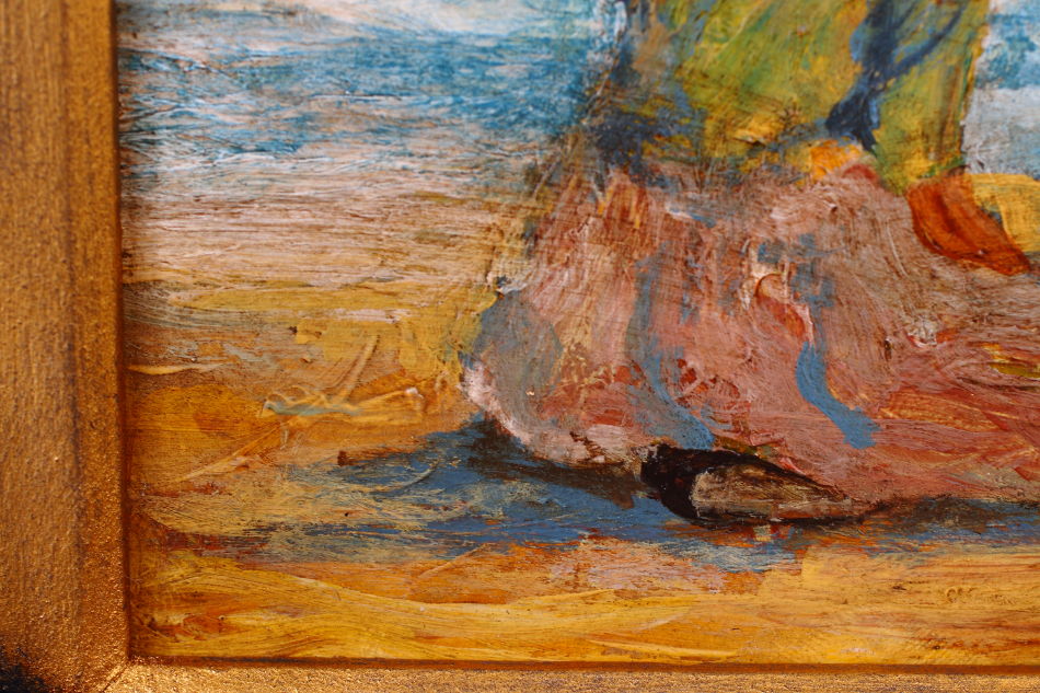 Figures on a Beach / Oil Painting