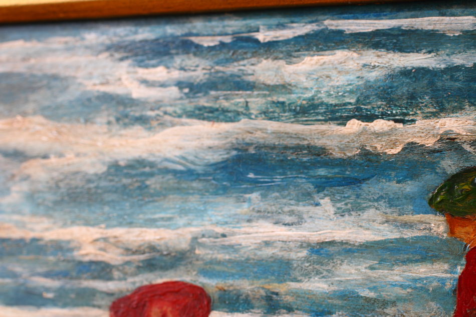 Figures on a Beach / Oil Painting