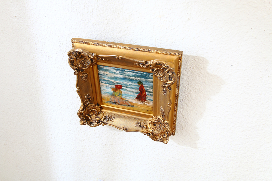 Figures on a Beach / Oil Painting