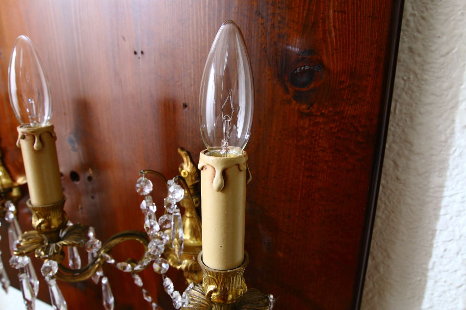 ルイ15世Louis XVスタイルウォールランプ(2灯)/ペア