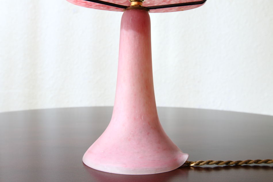 アールヌーヴォースタイル アートガラス テーブルランプ