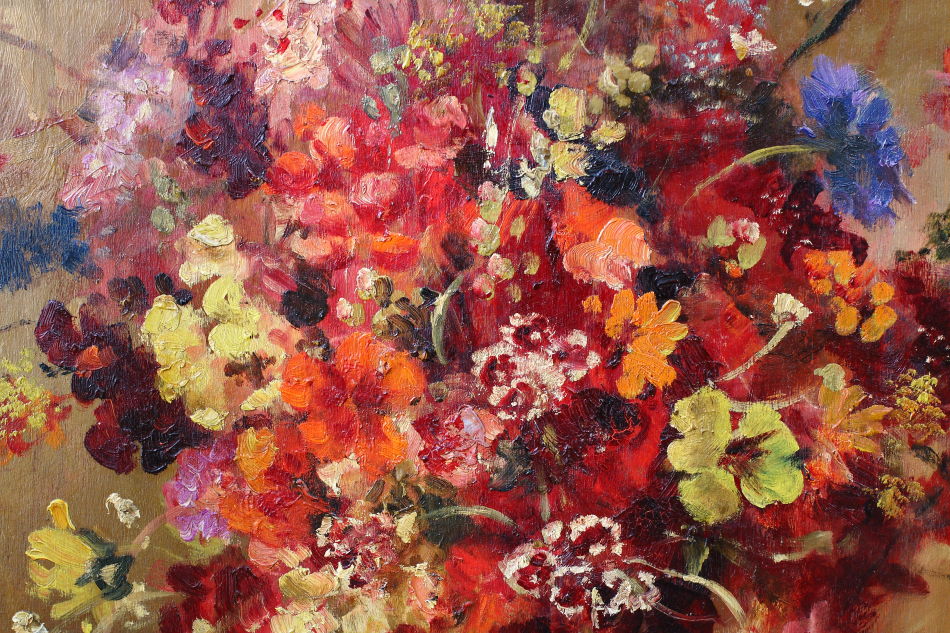 PANSIES / Oil Painting