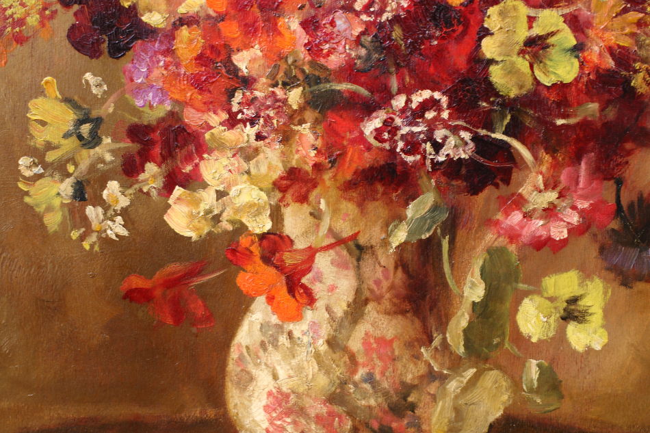 PANSIES / Oil Painting