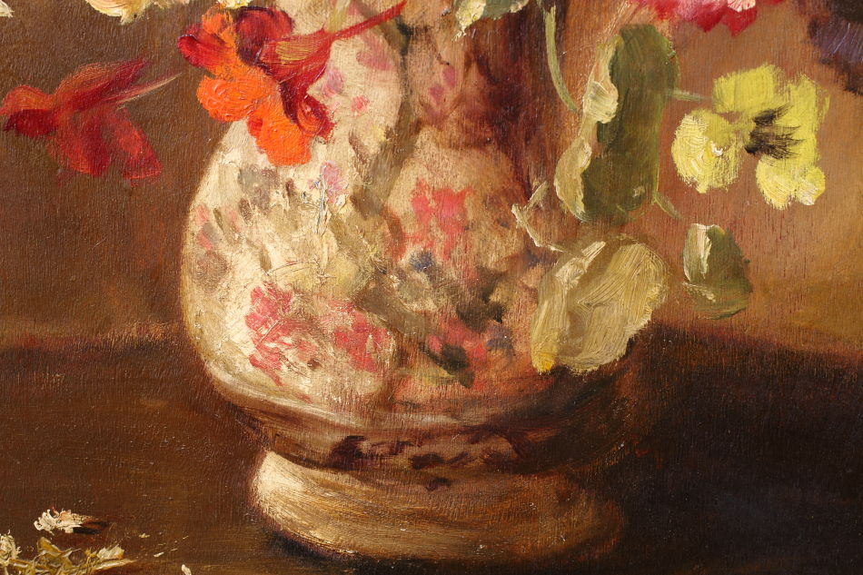 PANSIES / Oil Painting