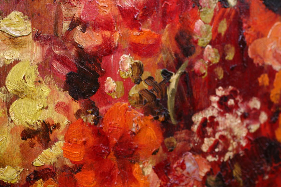 PANSIES / Oil Painting