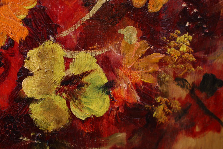 PANSIES / Oil Painting