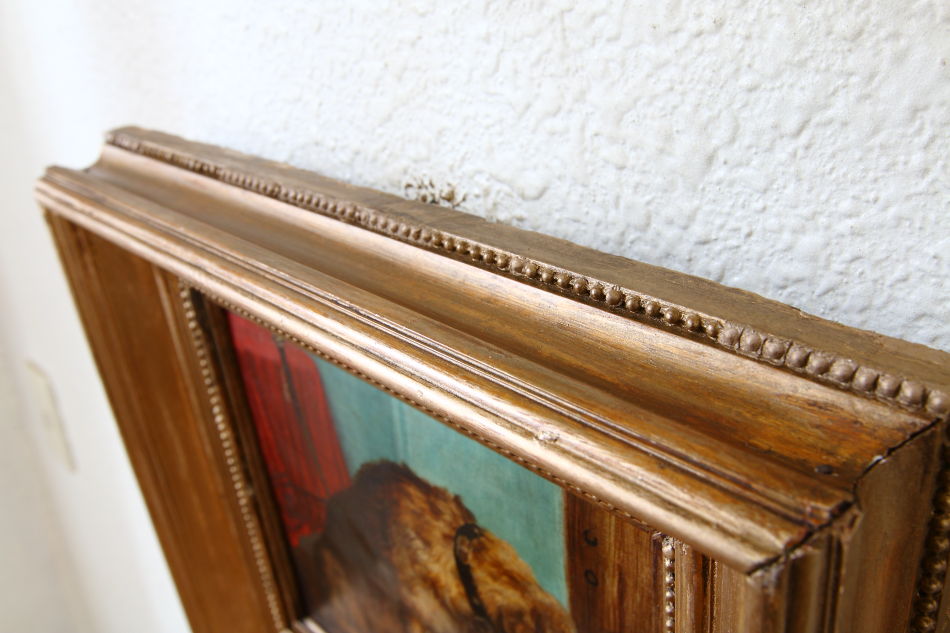 Waiting for his master 's tread / Oil Painting