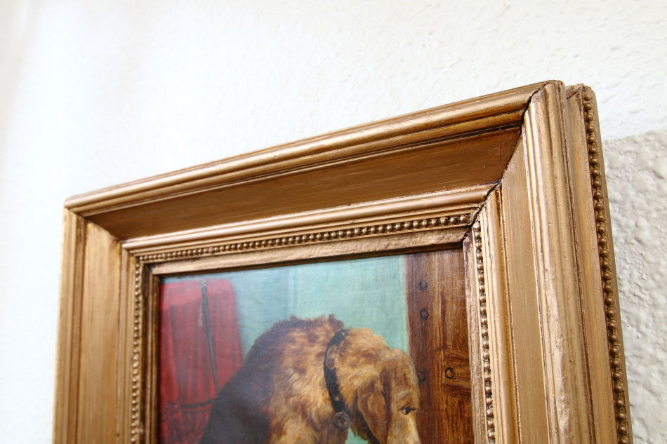 Waiting for his master 's tread / Oil Painting