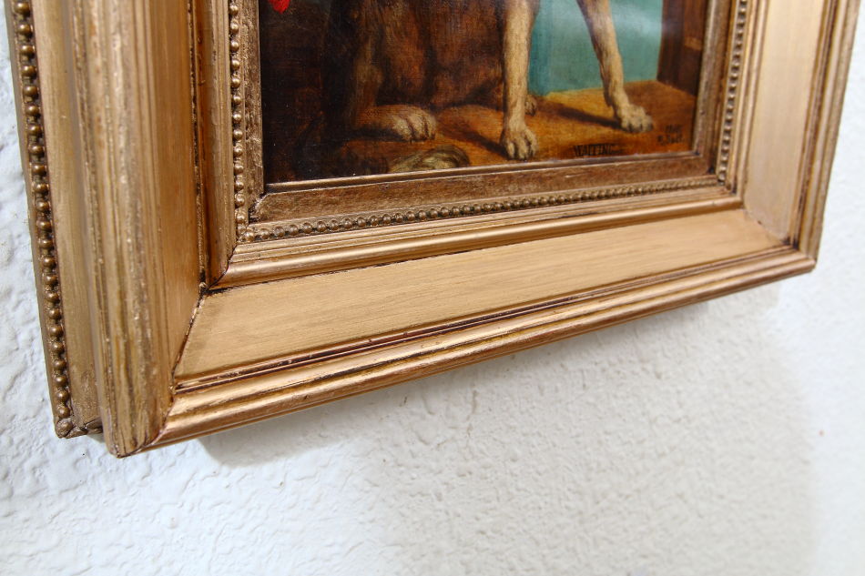 Waiting for his master 's tread / Oil Painting