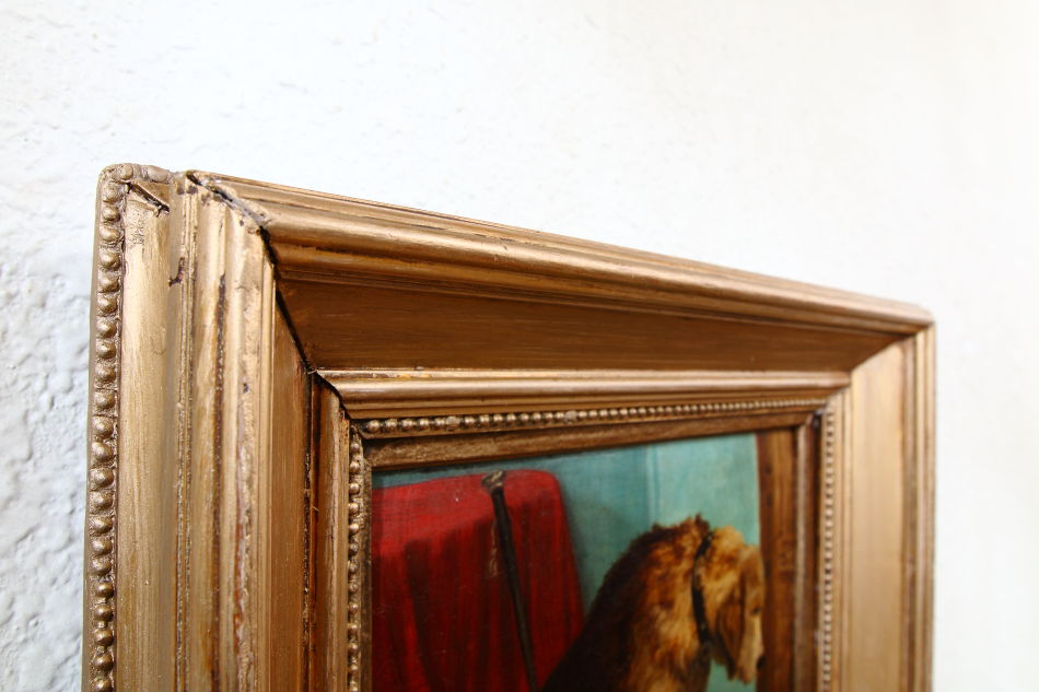 Waiting for his master 's tread / Oil Painting