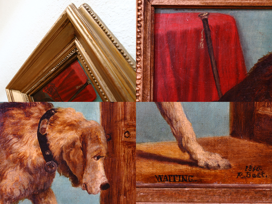 Waiting for his master 's tread / Oil Painting