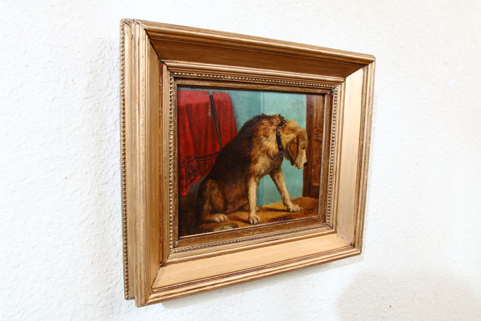 Waiting for his master 's tread / Oil Painting