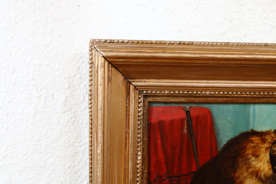 Waiting for his master 's tread / Oil Painting