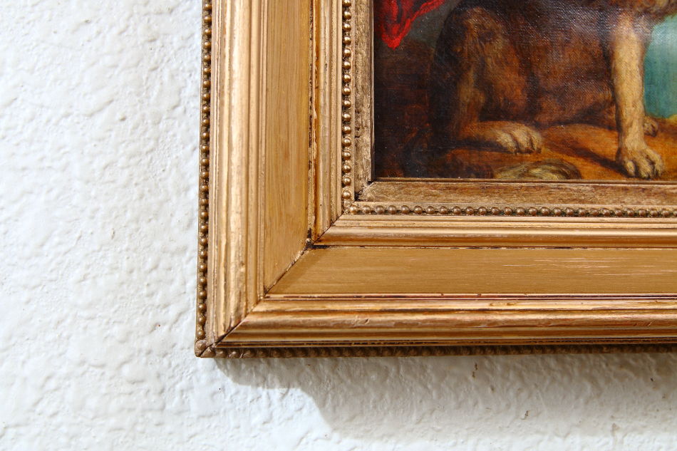 Waiting for his master 's tread / Oil Painting