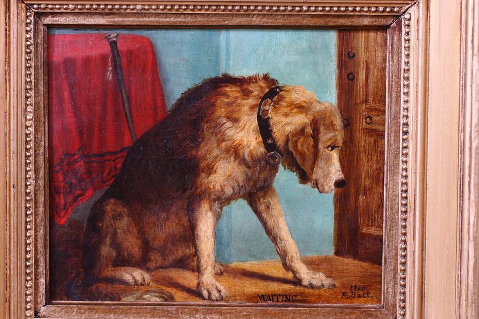 Waiting for his master 's tread / Oil Painting