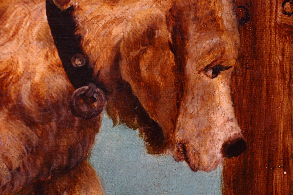 Waiting for his master 's tread / Oil Painting