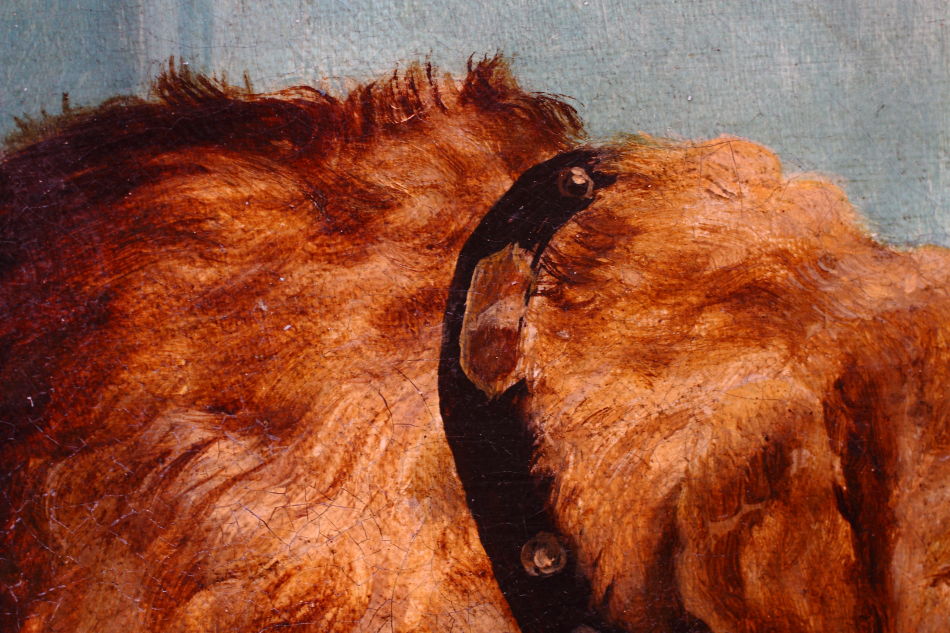 Waiting for his master 's tread / Oil Painting