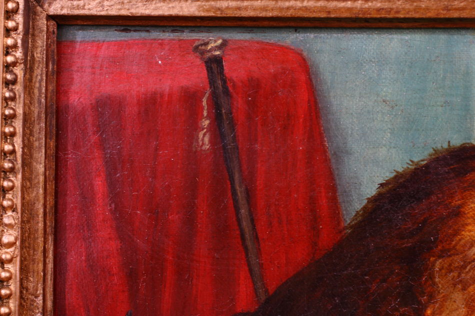 Waiting for his master 's tread / Oil Painting
