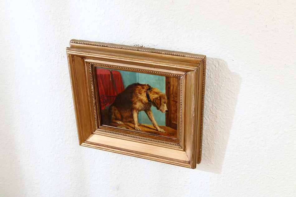 Waiting for his master 's tread / Oil Painting