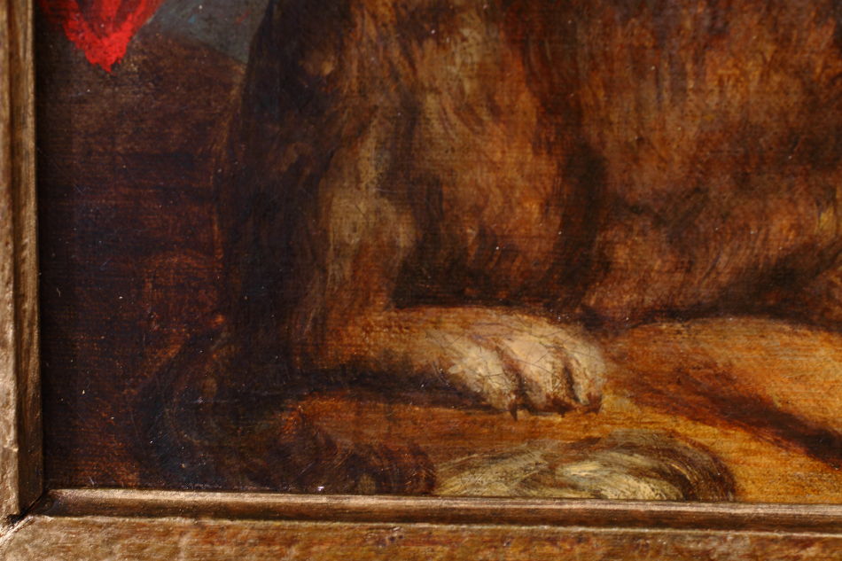 Waiting for his master 's tread / Oil Painting
