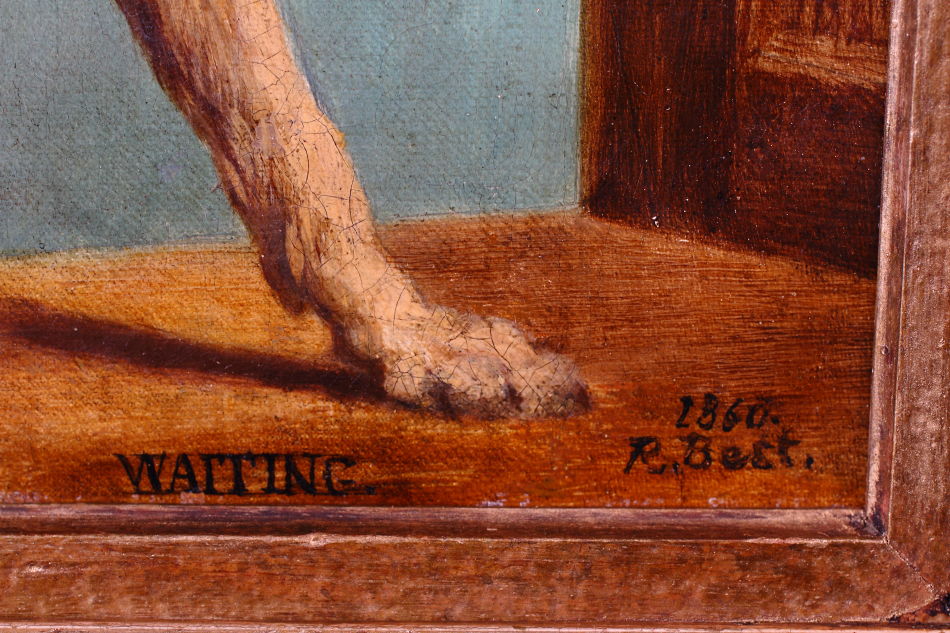 Waiting for his master 's tread / Oil Painting