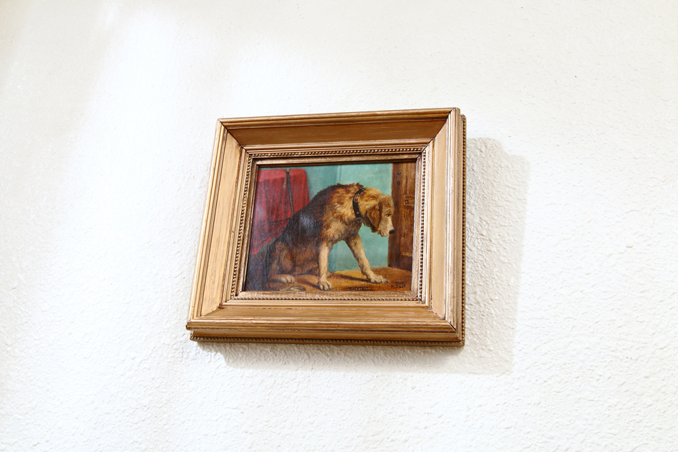 Waiting for his master 's tread / Oil Painting