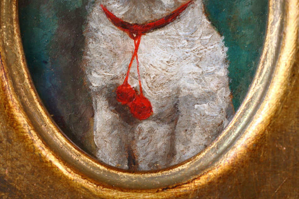 Portrait of a Maltese Terrier / Oil Painting