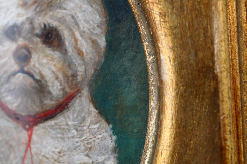 Portrait of a Maltese Terrier / Oil Painting