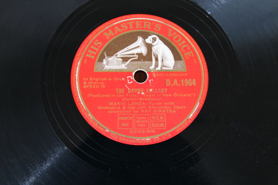 SPレコード盤　10インチ25cm ～MARIO LANZA  ～