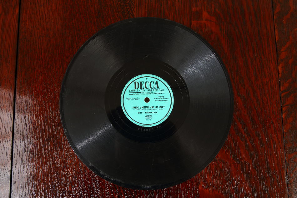SPレコード盤　10インチ25cm ～BILLY TALMADGE  ～