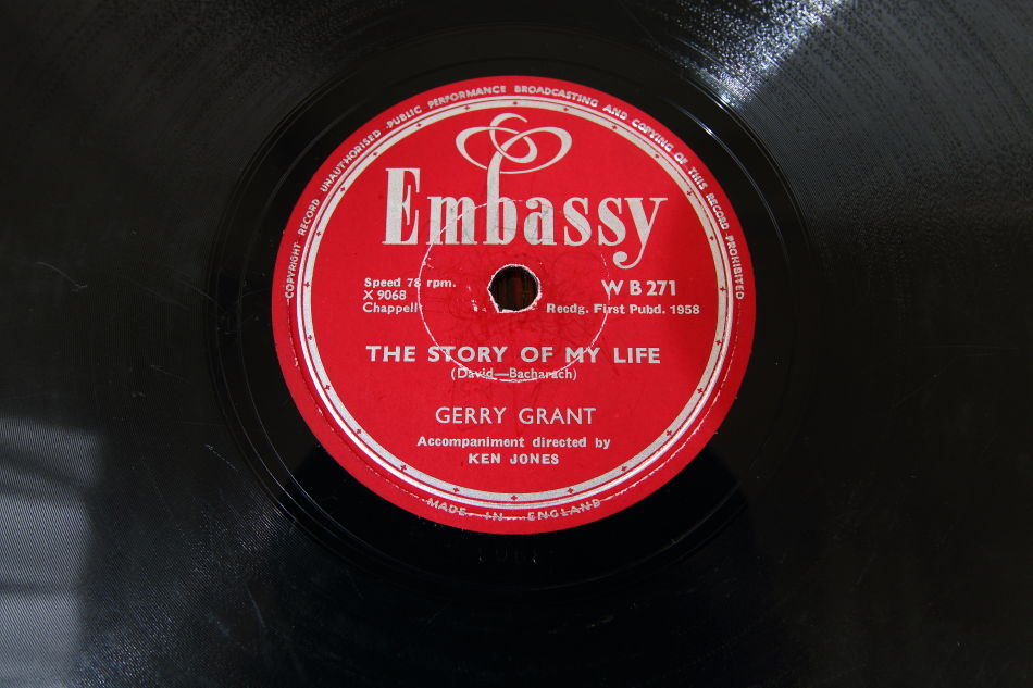 SPレコード盤　10インチ25cm ～GERRY GLANT  ～