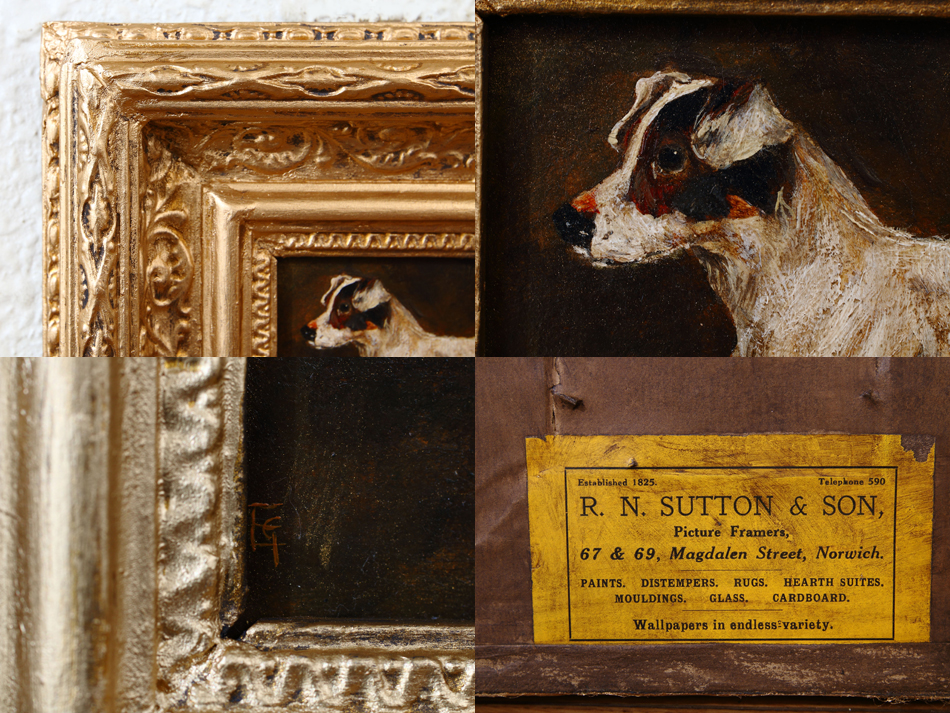 Portrait of a Terrier / Oil Painting