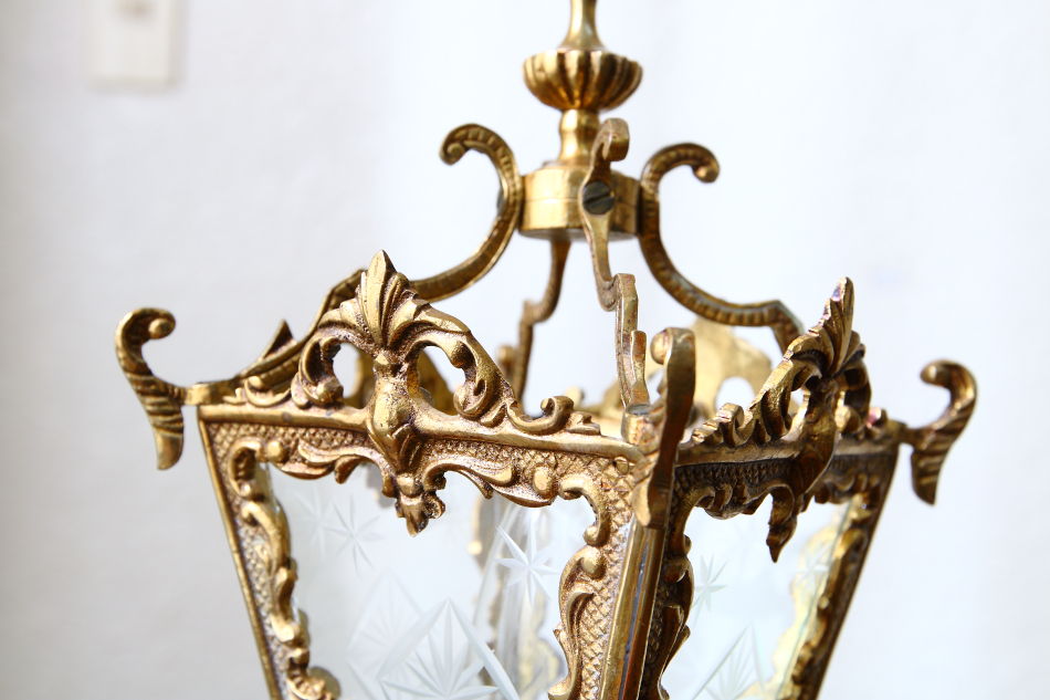 ルイ15世Louis XVスタイル アンティークブラス テーブルランプ