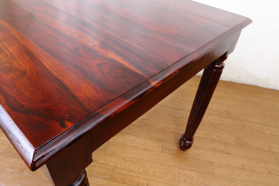 木製インド製 インディアンローズウッド無垢材 細密 象嵌細工 サイドテーブル 3本脚