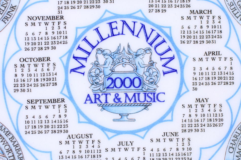 ウェッジウッドWEDGWOOD ミレニアム 2000 ART&MUSIC カレンダープレート