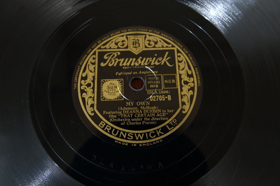 SPレコード盤　10インチ25cm ～DEANNA DURBIN  ～