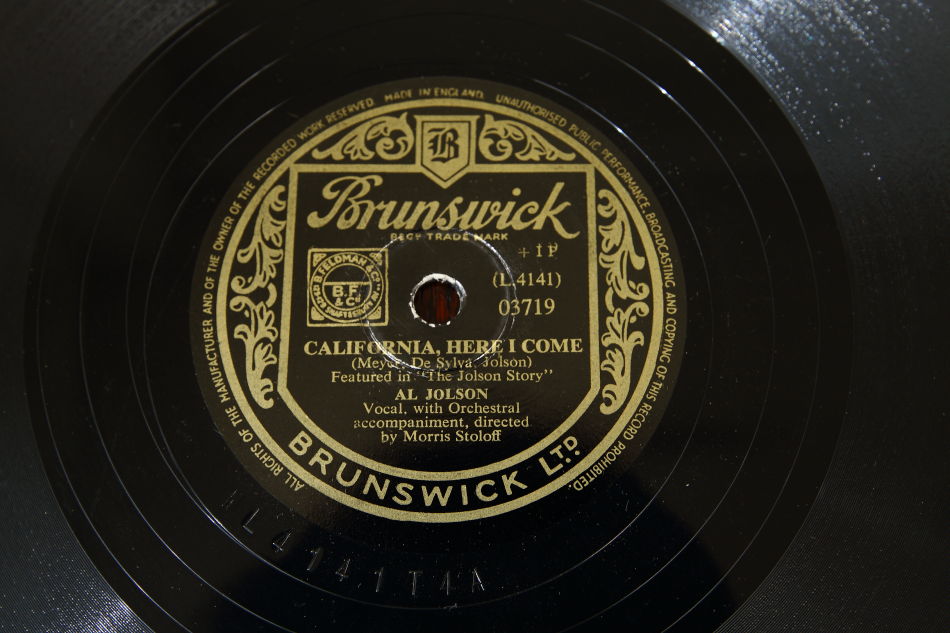 SPレコード盤　10インチ25cm ～AL JOLSON ～