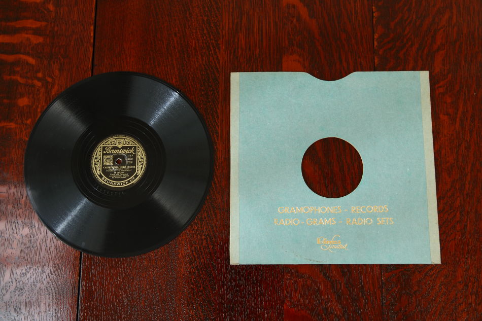 SPレコード盤　10インチ25cm ～AL JOLSON ～