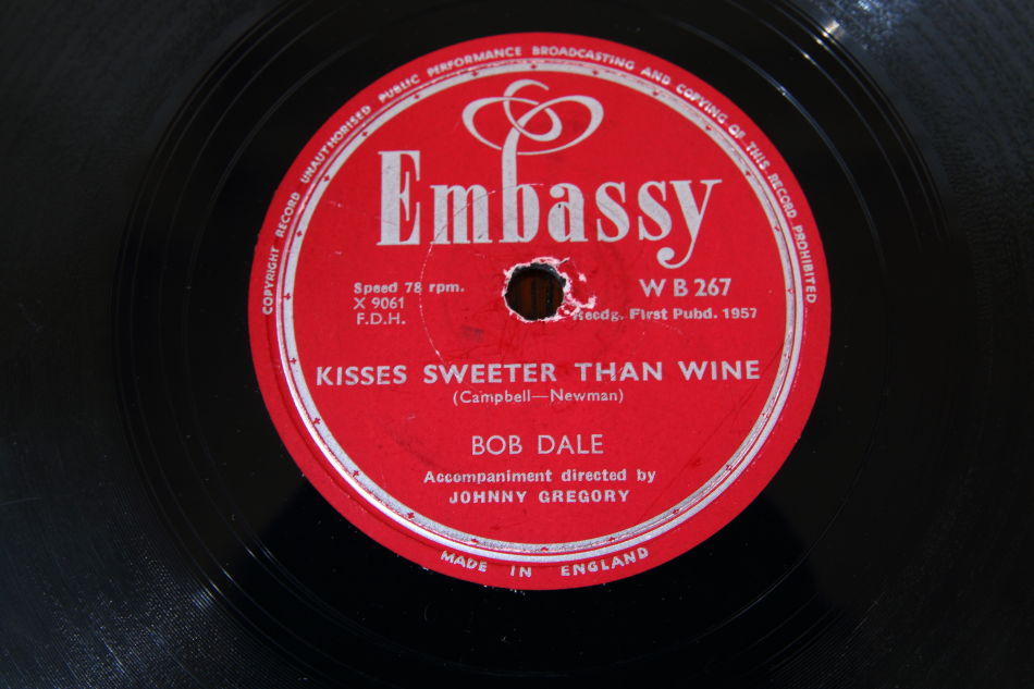 SPレコード盤　10インチ25cm ～BOB DALE ～