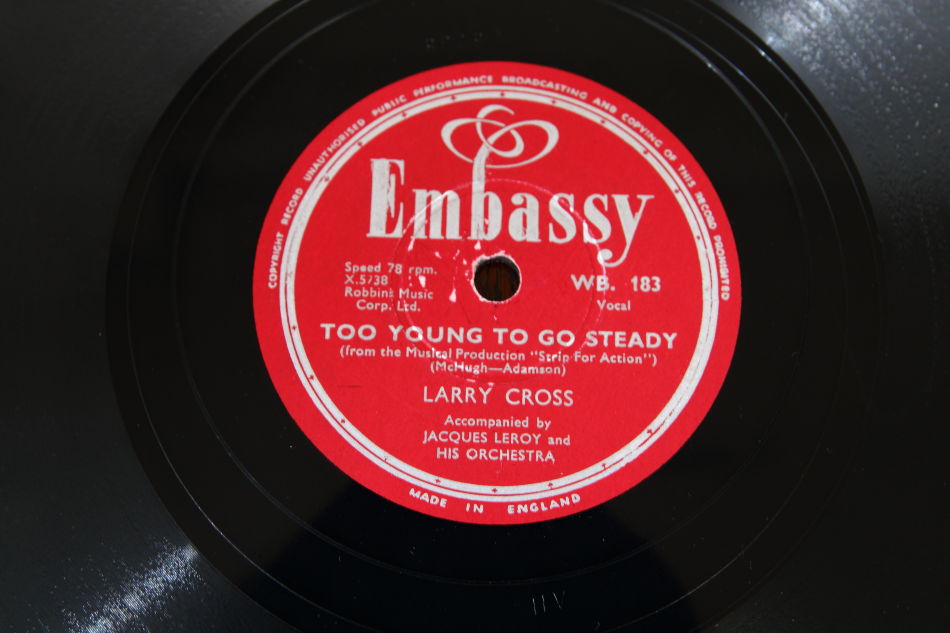 SPレコード盤　10インチ25cm ～LARRY CROSS ～