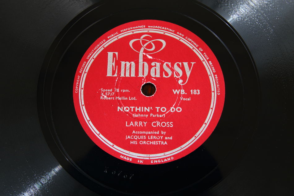 SPレコード盤　10インチ25cm ～LARRY CROSS ～