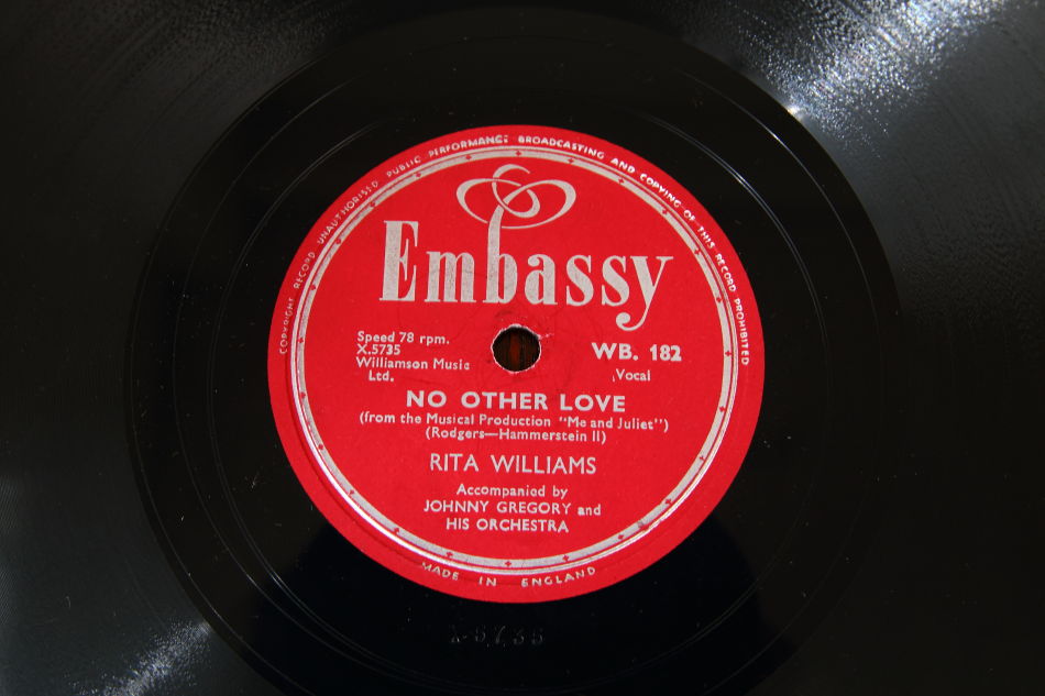 SPレコード盤　10インチ25cm ～RITA WILLIAMS ～