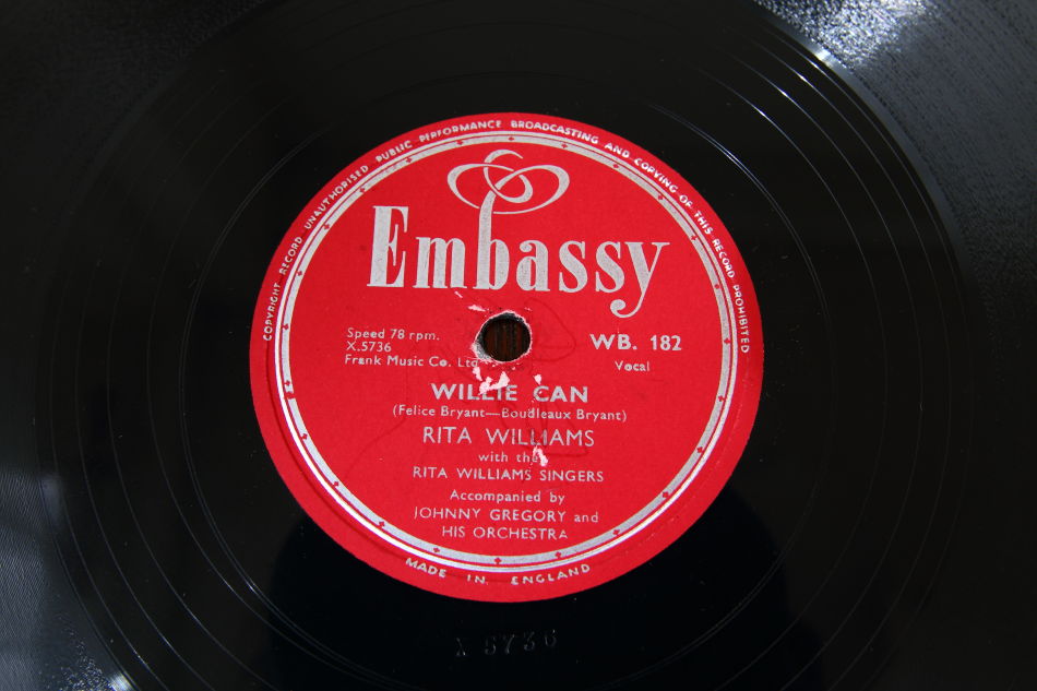 SPレコード盤　10インチ25cm ～RITA WILLIAMS ～