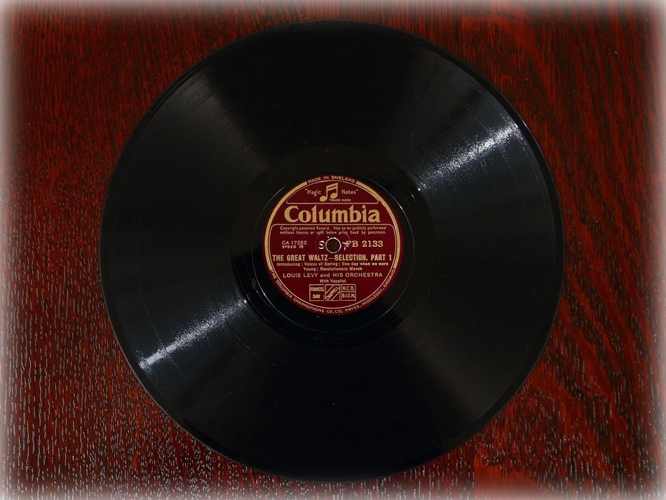 SPレコード盤　10インチ25cm ～LOUIS LEVY ～